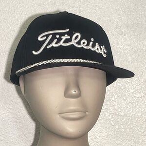 Titleist southern Dunes Men's Black Rope-Trim Baseball Cap